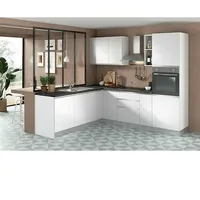 Marinelli Cucine Vormontierte Winkelküche Gemma  (B x T: 250 x 225 cm, Weiß, Mit Elektrogeräten, Spüle links)