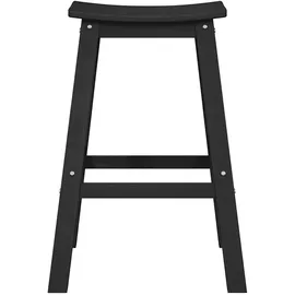 vidaXL Barhocker 2er Set Schwarz HDPE