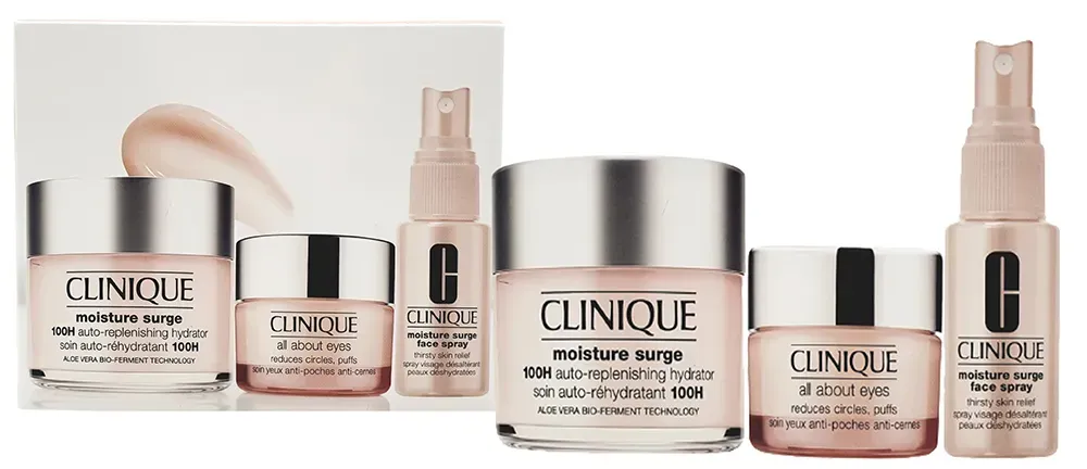 Clinique Moisture Surge Gesichtspflege-set 1 Stk. Hydrator 125 ml / 1 Stk. Eye Serum 15 ml / 1 Stk. Face Spray 30 ml