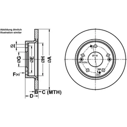 ATE Bremsscheibe hinten rechts links voll 260,0mm für HONDA 42510-SMG-E20 42510-SNE-A00 42510-SNA-A00 24.0109-0158.1