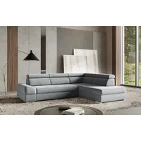 sit&more Ecksofa »Broadway L-Form«, mit verstellbaren Kopfteilen, wahlweise mit Bettfunktion grau