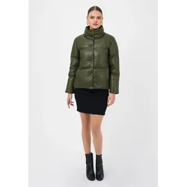 Freshlions Steppjacke "Olena", Damen, Gr. XL, grün, 100% Polyester, kariert, unifarben, lang, Jacken Steppjacke, im klassischen Design