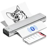 COLORWING Tragbarer Drucker A4,Mobiler Thermodrucker Ohne Tinte,Bluetooth-Drucker für Tattoos,Drahtloser Drucker für das Telefon,Unterstützt A4 Thermopapier&Tattoopapier,Kompatibel mit IOS und Android