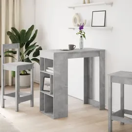 vidaXL Bartisch mit Regal 102 x 50 x 103,5 cm Grau