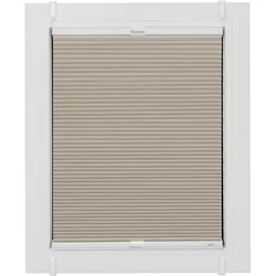 Plissee SUNLINES, beige (sand, silberfarben), B:105cm H:185cm, Obermaterial: 100% Polyester, Plissees, verspannt mit Simply-Fix Klemmträger, Wabenplissee