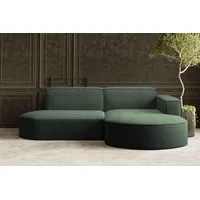 Kaiser Möbel Ecksofa Designer MODENA STUDIO stoff Dicker cord Poso Grün Rechts