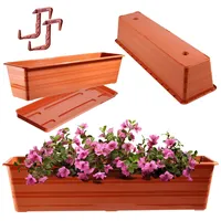 Kadax Blumenkasten mit und 2 Griff, Terracotta, 60 cm