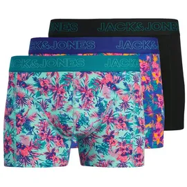 JACK & JONES JACEXOTIC LEAVES Boxershorts blau / mint / schwarz S 3er Pack