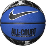 Nike Everyday All Court 8P Graphic Deflated Basketball aus Gummi und Synthetikleder in der Farbe Star Blue/Black/White/Black, 7,