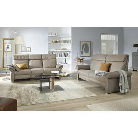 Wohnwert Trapezsofa Mikrofaser 3-Sitzer Grau