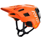 POC Kortal Race MIPS Helm, Fluorescent Orange AVIP/Uranium Black Matt, L (59-62cm) EU