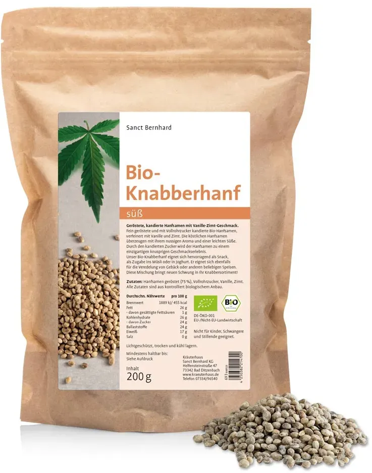 Bio-Knabberhanf süß 200 g - 200 g