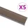 vidaXL Treppenkantenprofil in L-Form 5 Stk. Aluminium 90 cm Braun