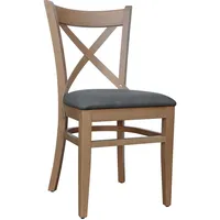 2er Set Stühle Stuhl Küchenstuhl Buche massiv honig-eiche Polster Kunstleder