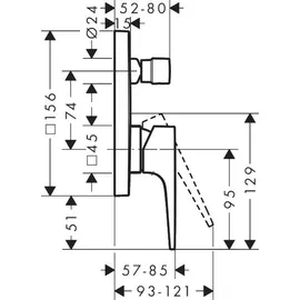 Hansgrohe Metropol Duschsystem Unterputz Bronze 86-O