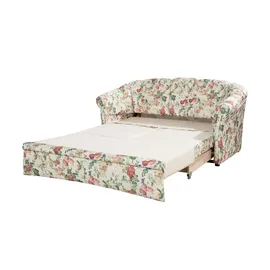 Sofa.de Schlafsofa Anke Webstoff 163 x 85 x 89 cm Beige/Mehrfarbig mit Schlaffunktion