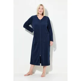 Ulla Popken Bademantel Frottee Blau 62-64