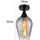 meineWunschleuchte - Kleine LED Deckenleuchte Rauchglas Lampenschirm, Ø15cm