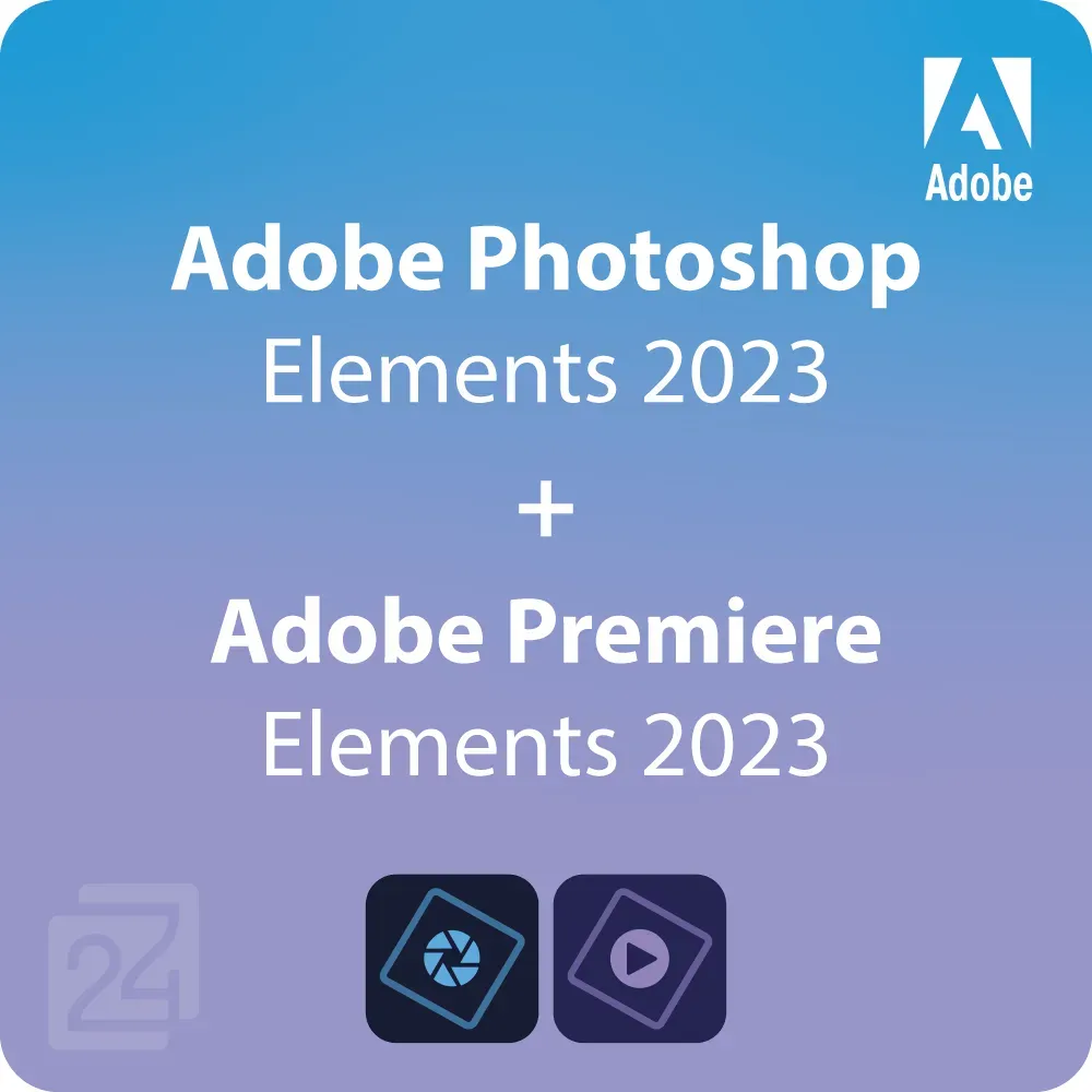 Adobe Photoshop Elements 2023 + Premiere Elements 2023 Win/MAC