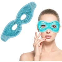 SSRDFU Augenmaske Kühlend Kühlbrille - Gel Augenmaske Kühlend Augen Kühlpads mit Gelperlen, Cooling Eye Mask für Heiße Kältetherapie Geschwollene und Müde Augen, Augenringe, Migräne, Blau
