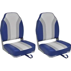 vidaXL Klappbare Bootssitze 2 St. 2 x 0 x 0 cm blau