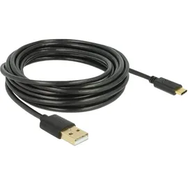 DeLock USB-A auf USB-C 4,0 m Schwarz