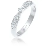 Elli DIAMONDS Elli DIAMONDS Ring Verlobung Glamour Diamant (0.16 ct) 925 Silber Ringe Damen