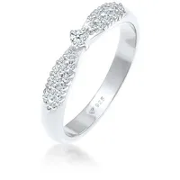 Elli DIAMONDS Elli DIAMONDS Ring Verlobung Glamour Diamant (0.16 ct) 925 Silber Ringe Damen