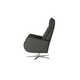 Max Schelling Sessel Elmira Leder 81 x 120 x 92 cm Grau elektrisch, drehbar