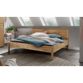 Home Affaire Massivholzbett »Huven Doppelbett, Holzbett« in 4 Breiten, Einlasstiefe 16 oder 20cm, niedrige Fußhöhe, 1 Stk. tlg. Massivholz, Skandinavisches Design, Robust, stabil, FSC zertifiziert, Eiche Natur, , 47247215-0