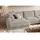 KAWOLA Wohnlandschaft U-Form Madeline Cord Longchair links steingrau