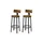 Möbel Kraft Barhocker 2er-Set 54 x 99 cm Braun