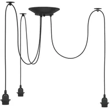 vidaXL 3-flg. E27 60 cm schwarz Metall