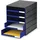 Styro Schubladenbox styroval 5 Schubladen offen schwarz/blau