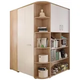Begabino Corner 146 x 198 x 133 cm eiche sonoma optik/weiß