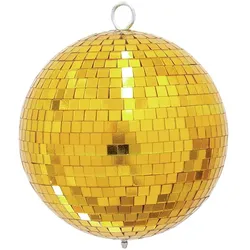 SATISFIRE Spiegelkugel 20cm gold Discokugel Mirrorball Party Disko Deko