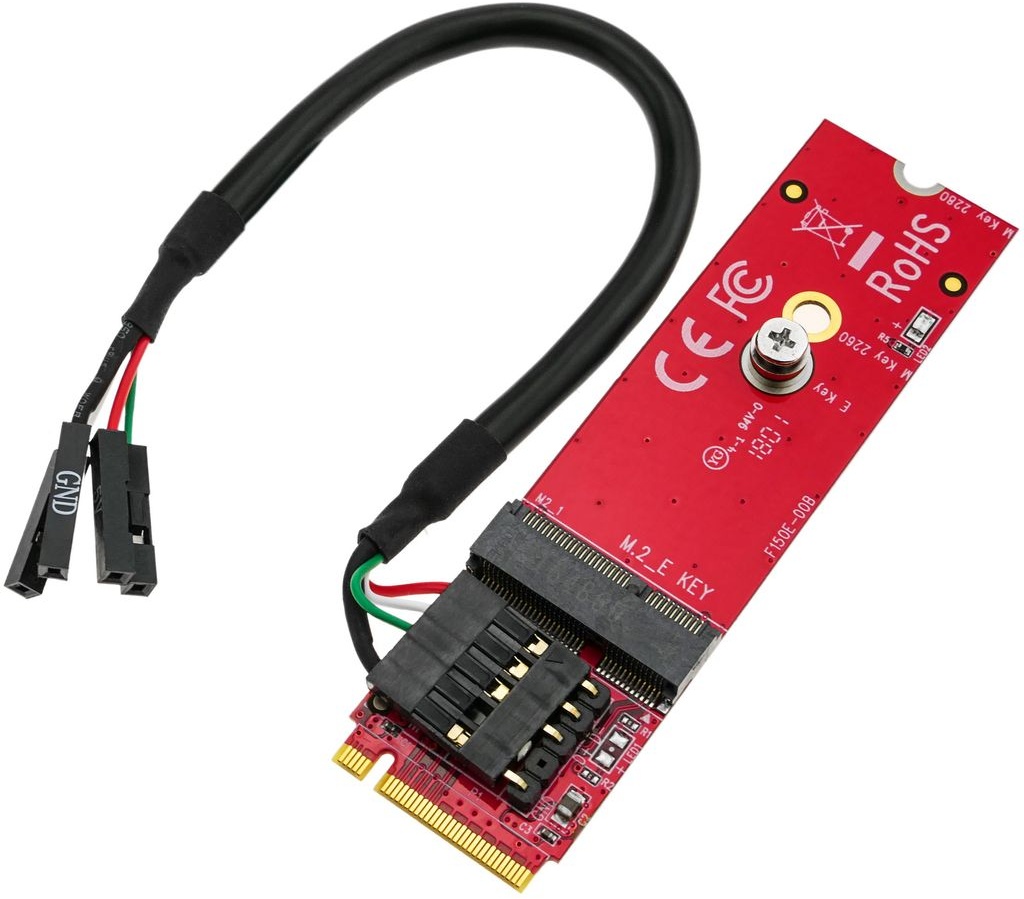 BeMatik - Sockel Konverter Modul M.2 PCIe E-Key zu M-Key mit USB