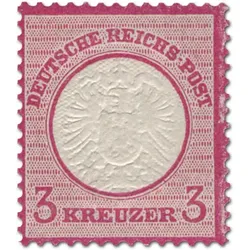 Briefmarke Kaiserreich - Dauerserie "Große Brustschilde" 3 Kreuzer, Michel-Nr.: 25, postfrisch