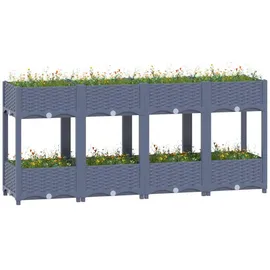vidaXL Hochbeet Polypropylen 160 x 40 x 71 cm