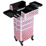 Yaheetech Kosmetikkoffer, Friseurkoffer Schminkkoffer Beauty Case rosa