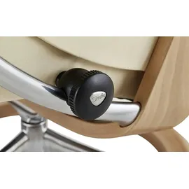 Stressless Relaxsessel mit Hocker Leder 79 x 103 x 73 cm Creme