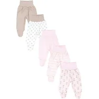 TupTam Baby Unisex Hose mit Fuß Bunte 5er Pack,