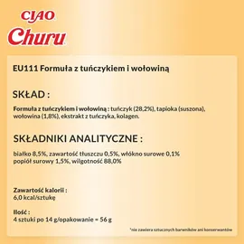 INABA Churu Katzenleckerli Huhn und Rind 4 x 14 g