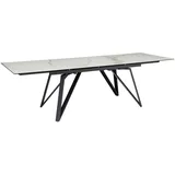 MID.YOU Esstisch Weiß, Keramik, rechteckig, konisch, 95x76x180 cm ausziehbar, Esszimmer, Tische, Esstische, Esstische ausziehbar