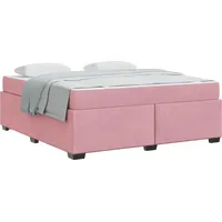 VidaXL Bettrahmen mit Matratze Rosa 180 x 200 cm