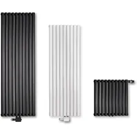 VILSTEIN Designheizkörper 1800 x 600 mm 2300 W schwarz Mittelventil