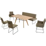 K+W Komfort & Wohnen K+W KOMFORT & WOHNEN, beige (sand,), B:195cm H:87cm T:65cm, Sitzbänke, Polsterbank, Spitzkissenoptik, Sitzsteppung, hoher Sitzkomfort, in 2 Größen, wählbar