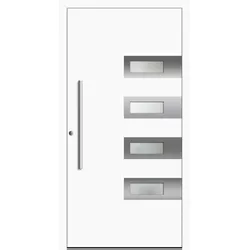 Aluminium Haustür RC2 "SHIRIN" 78 mm Wunsch-RAL-Farbe innen öffnend DIN links