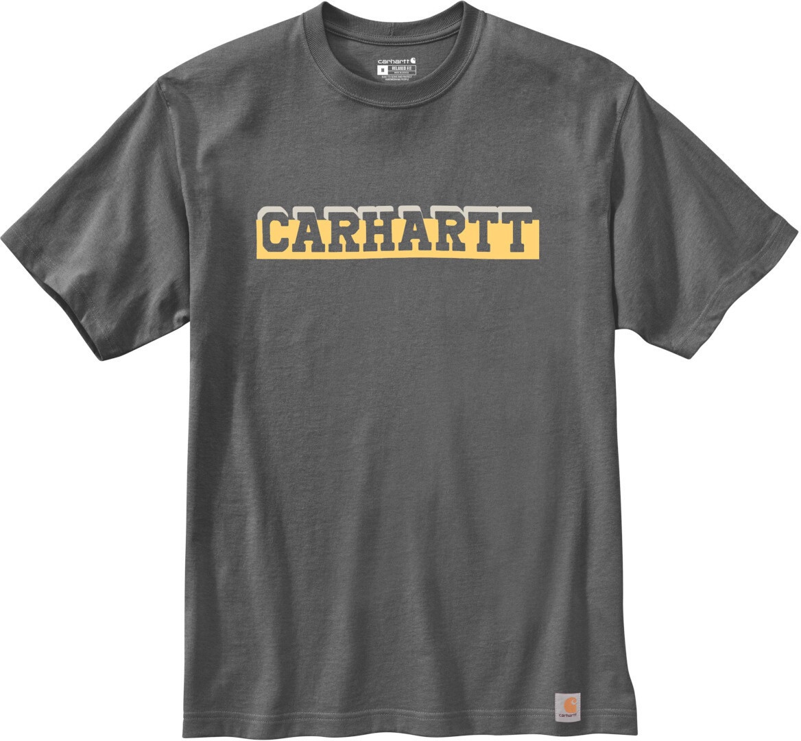 Carhartt Relaxed Fit Heavyweight Logo Graphic T-shirt, grijs, S Voorman