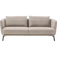 Schöner Wohnen 3-Sitzer "Pearl - 5 Jahre Hersteller-Garantie, auch in Bouclé", beige (sand), B:210cm H:71cm T:91cm, 100% Polyester, SCHÖNER WOHNEN-KOLLEKTION, Sofas, Maße (B/H/T): 210/71/91 cm, Füße Metall